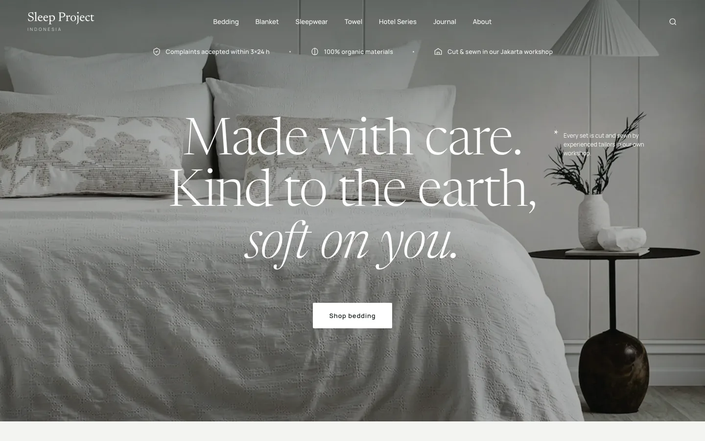 Screenshot website Sleep Project Indonesia